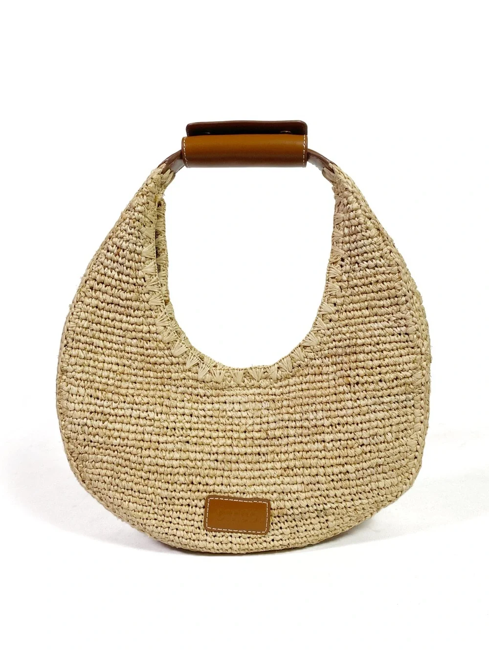 Staud Moon Natural Raffia Bag